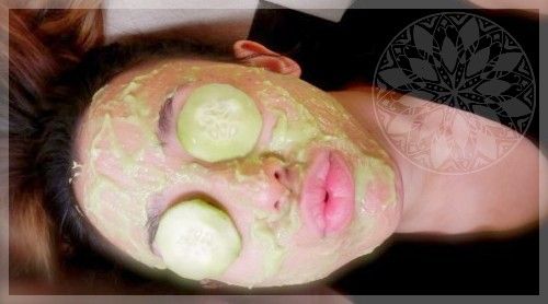 Успокаивающая маска для лица с авокадо и огурцом